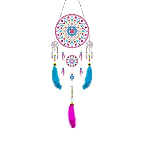EXQULEG Traumfänger 5D Diamond Painting,Traumfänger DIY Diamond Painting Kits Kinder,Acryl Traumfänger DIY Diamant Painting,für Wandbehang Wohnkultur Ornamente Handwerk (BMW05) von EXQULEG