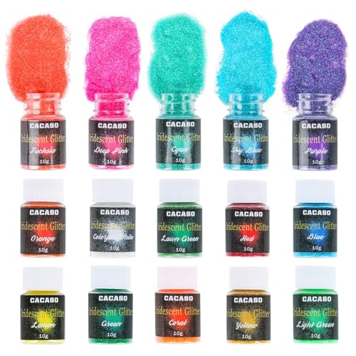 EXTRAPINS 15 Farben Glitzerpulver,Feiner Glitte 150G,Glitzer Pulver Glitter Bunten,Holographic Glitzer Pulver,DIY Basteln Glitzer für Epoxidharz,Dekoration,Masquerade,Nagelkunst EXTRAPINS 15 Farben Glitzerpulver,Feiner Glitte 150G,Glitzer Pulver Glitter Bunten,Holographic Glitzer Pulver,DIY Basteln Glitzer für Epoxidharz,Dekoration,Masquerade,Nagelkunst von EXTRAPINS