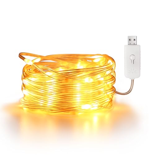 EXTRASTAR LED Lichterkette mit USB, Lichterkette Außen 10m, Wasserdicht Lichterkette IP65, 8 Modi Lichterkette für Party, Garten, Weihnachten, Hochzeit, Warmweiß, 1 Stück EXTRASTAR LED Lichterkette mit USB, Lichterkette Außen 10m, Wasserdicht Lichterkette IP65, 8 Modi Lichterkette für Party, Garten, Weihnachten, Hochzeit, Warmweiß, 1 Stück von EXTRASTAR