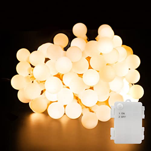 EXTRASTAR Lichterkette 5m 50LED Wasserdicht Lichterkette Batterie,Außen und Innen Beleuchtung für Weihnachten Zimmer Party Weihnachten Weihnachtsbaum Halloween Hochzeit Deko (Warmweiß3, 1 Stück) von EXTRASTAR