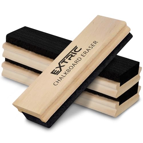 Kreidetafel-Radiergummi, 3 Stück, hochwertiger Filzkreide-Radiergummi, stabiler Holzgriff, 3 Kreideradierer für Kreidetafel, ideal für Schule, Büro und Zuhause – Kreidetafel-Radiergummi-Set Kreidetafel-Radiergummi, 3 Stück, hochwertiger Filzkreide-Radiergummi, stabiler Holzgriff, 3 Kreideradierer für Kreidetafel, ideal für Schule, Büro und Zuhause – Kreidetafel-Radiergummi-Set von EXTRIC