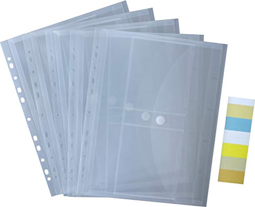 Dokumentaschen 2 CDs A4 gelocht transparent Taschen und Trainings-Set von 5 von EXXO by HFP
