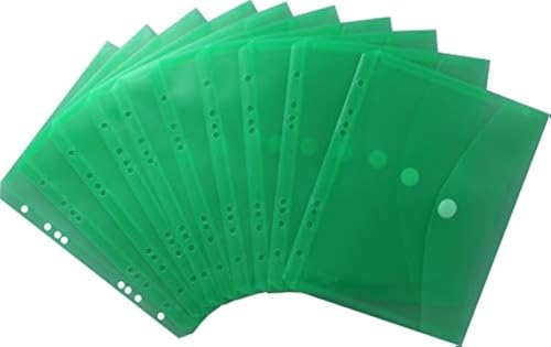 EXXO by HFP 35036 Dokumententaschen Sammelmappen Sichttaschen A5 quer transparent grün- Dokumentenmappe zum Abheften mit EURO-Lochung, Abheftrand, Klappe und Klettverschluss - 10 Stück EXXO by HFP 35036 Dokumententaschen Sammelmappen Sichttaschen A5 quer transparent grün- Dokumentenmappe zum Abheften mit EURO-Lochung, Abheftrand, Klappe und Klettverschluss - 10 Stück von EXXO by HFP