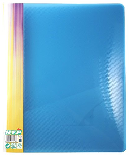 EXXO by HFP 22028 Ringbuch 4 D-Ringe Stegtasche mit Struktur für bis zu 200 Blatt, transparent dunkelblau von HFP