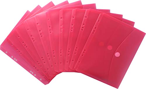 EXXO by HFP 35046 Dokumententaschen Sammelmappen Sichttaschen A5 quer transparent rot- Dokumentenmappe zum Abheften mit EURO-Lochung, Abheftrand, Klappe und Klettverschluss - 10 Stück EXXO by HFP 35046 Dokumententaschen Sammelmappen Sichttaschen A5 quer transparent rot- Dokumentenmappe zum Abheften mit EURO-Lochung, Abheftrand, Klappe und Klettverschluss - 10 Stück von EXXO by HFP