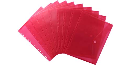 EXXO by HFP 35346 Dokumententaschen Sammelmappen Sichttaschen A4 transparent rot - Dokumentenmappe zum Abheften mit EURO-Lochung, Abheftrand, Klappe und Klettverschluss - 10 Stück, 310 x 235 mm EXXO by HFP 35346 Dokumententaschen Sammelmappen Sichttaschen A4 transparent rot - Dokumentenmappe zum Abheften mit EURO-Lochung, Abheftrand, Klappe und Klettverschluss - 10 Stück, 310 x 235 mm von EXXO by HFP