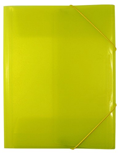 EXXO by HFP 51236 Eckspanner / Gummizugmappe A4, PP-Vollkunststoff mit Struktur mit 3 Einschlagklappen und Gummizugverschluss, limone EXXO by HFP 51236 Eckspanner / Gummizugmappe A4, PP-Vollkunststoff mit Struktur mit 3 Einschlagklappen und Gummizugverschluss, limone von EXXO by HFP