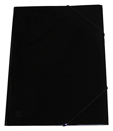 EXXO by HFP 51568 Eckspanner/Gummizugmappe A3, PP-Vollkunststoff, transparent schwarz von HFP