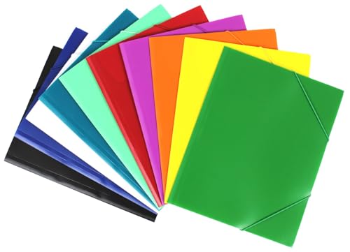 EXXO by HFP Eckspanner/Gummizugmappe/Sammelmappe, A4, aus PP, mit 30mm Füllhöhe, mit Gummizug und 3 Einschlagklappen im Rückendeckel, farblich sortiert, 10 Stück EXXO by HFP Eckspanner/Gummizugmappe/Sammelmappe, A4, aus PP, mit 30mm Füllhöhe, mit Gummizug und 3 Einschlagklappen im Rückendeckel, farblich sortiert, 10 Stück von EXXO by HFP