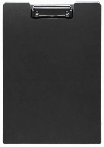 EXXO by HFP Klemmbrettmappe A4, 5 Stück, Schreibmappe, vertikal, extra stark, abwischbar, unzerbrechlich, Farbe: schwarz von EXXO by HFP