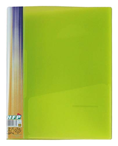 EXXO by HFP Ringbuch/Ringmappe/Ringordner, A4, aus PP, mit Stegtasche und Innentasche, mit 2er D-Ring-Mechanik, Farbe: transparent limone– 1 Stück von EXXO by HFP