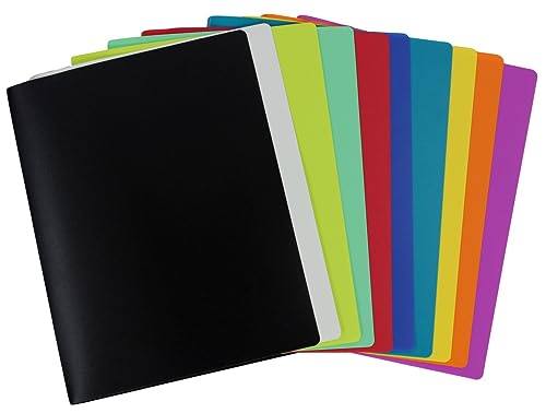 EXXO by HFP Ringbuch A4, 10 Stück, aus PP-Vollkunststoff, 2er Rundringmechanik 16 mm Durchmesser, Perlfarben farblich sortiert von EXXO by HFP