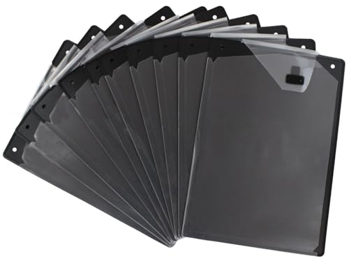 Werkstattmappe Auftragsmappe 10 Stück A4, aus unzerbrechlichem PP-Vollkunststoff, mit Autoschlüsseltasche (Schwarz) Werkstattmappe Auftragsmappe 10 Stück A4, aus unzerbrechlichem PP-Vollkunststoff, mit Autoschlüsseltasche (Schwarz) von EXXO by HFP