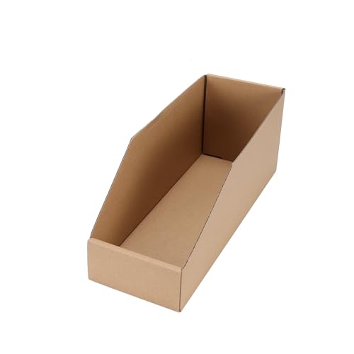 EXYGLO Aufbewahrungsbehälter aus Karton, 30,5 x 10,2 x 11,4 cm, Wellpappe, Organizer für Speisekammer, Regale, Garage, Büro, Geschäft, Braun, 1 Stück EXYGLO Aufbewahrungsbehälter aus Karton, 30,5 x 10,2 x 11,4 cm, Wellpappe, Organizer für Speisekammer, Regale, Garage, Büro, Geschäft, Braun, 1 Stück von EXYGLO