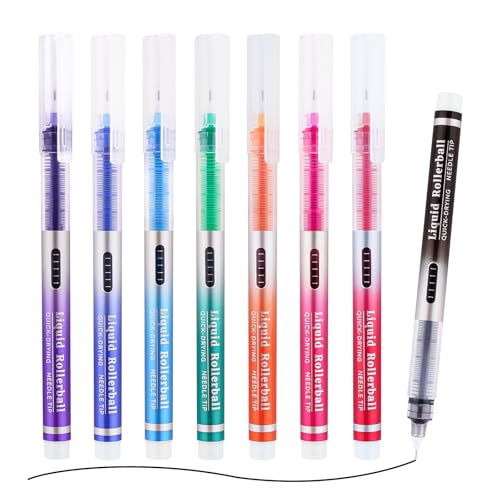 EYEYE Premium-Kugelschreiber, 0,5 mm feine Spitze, 8 Stück, Acht Farben, Flüssigtintenroller für Schule, Büro, Zeichnen, Malen, Tagebücher und glattes Schreiben EYEYE Premium-Kugelschreiber, 0,5 mm feine Spitze, 8 Stück, Acht Farben, Flüssigtintenroller für Schule, Büro, Zeichnen, Malen, Tagebücher und glattes Schreiben von EYEYE