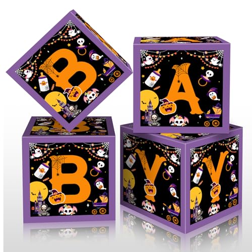 4 Stück Halloween Babyparty-Boxen Dekorationen A Baby is Brewing Babyparty-Dekorationen 30,5 cm Ballonboxen für Baby Happy Boo Day Geburtstag Party Supplies Fotografie Prop 4 Stück Halloween Babyparty-Boxen Dekorationen A Baby is Brewing Babyparty-Dekorationen 30,5 cm Ballonboxen für Baby Happy Boo Day Geburtstag Party Supplies Fotografie Prop von EYNDYN