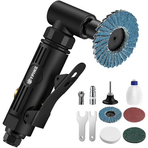 EYPINS Druckluftschleifer Set, Druckluft Winkelschleifer Schleifer 90°Stabschleifer Gesenkschleifer 6.2 Bar mit Korundsandscheibe 2 Zoll 50 mm, Sandscheibe, Luftklappe als Polier- und Schleifmaschine EYPINS Druckluftschleifer Set, Druckluft Winkelschleifer Schleifer 90°Stabschleifer Gesenkschleifer 6.2 Bar mit Korundsandscheibe 2 Zoll 50 mm, Sandscheibe, Luftklappe als Polier- und Schleifmaschine von EYPINS