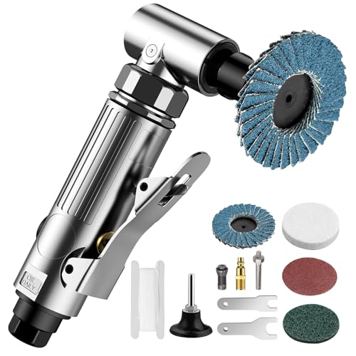 EYPINS Druckluftschleifer Set, Druckluft Winkelschleifer Stabschleifer Gesenkschleifer 90° Winkel Schleifer 6.2 Bar mit Korundsandscheibe 2 Zoll 50 mm, 400 mesh Sandscheibe, 80 mesh Luftklappe EYPINS Druckluftschleifer Set, Druckluft Winkelschleifer Stabschleifer Gesenkschleifer 90° Winkel Schleifer 6.2 Bar mit Korundsandscheibe 2 Zoll 50 mm, 400 mesh Sandscheibe, 80 mesh Luftklappe von EYPINS