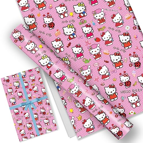 EYQQM 5 Stück Geschenkpapier, 50,8 x 76,2 cm, Kraftpapier, Geschenkpapierbögen für Kindergeburtstag, Party-Aufbewahrung, festliche Dekoration (rosa Punkte) von EYQQM