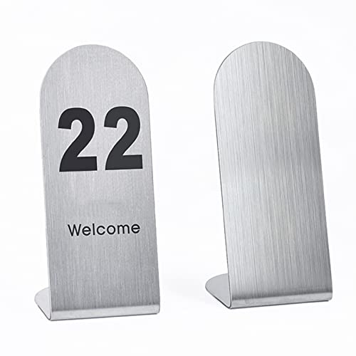 Digitale Sitzplatzkarte Set 1 bis 25/50/100, 3 Kombinationen, Tischnummernständer im Zeltstil(L Type,1 to 100) von EYRMQWJPC
