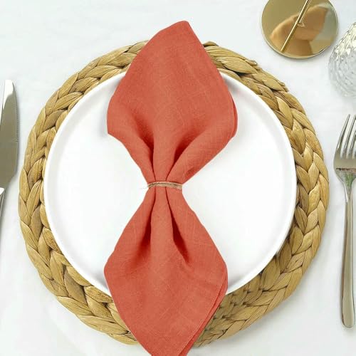 EYRMQWJPC Gaze-Baumwoll-Tischserviette,. 10 stücke 30x30cm Servietten Terrakotta Gaze Baumwolle Tuch Serviette Reusable Hochzeit Party(Caramel Color) von EYRMQWJPC
