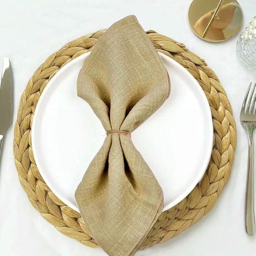 EYRMQWJPC Gaze-Baumwoll-Tischserviette,. 10 stücke 30x30cm Servietten Terrakotta Gaze Baumwolle Tuch Serviette Reusable Hochzeit Party(Yellow) von EYRMQWJPC