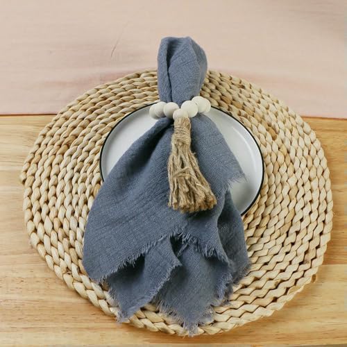 EYRMQWJPC Gaze-Baumwoll-Tischserviette,. 24 stücke 32x32cm Weiß Gaze Baumwolle Serviette Reusable Tee Handtuch Hochzeit Party(Dark Grey) von EYRMQWJPC