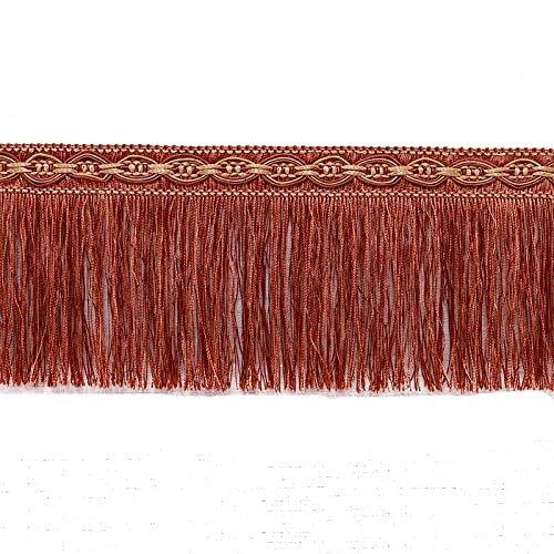 EYRMQWJPC Quastenbesatz 6 Meter Fransen Quaste Trim, Quaste Fransen Trimmen Spitze Band Band Vorhang Tisch(T Red) von EYRMQWJPC