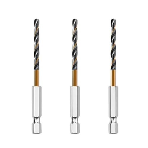HSS-Gewindebohrer, 3/7/13 Stück Sechskantschaft-Kobalt-Spiralbohrer(3pcs 3.2mm) von EYRMQWJPC