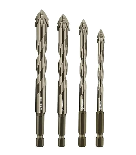 HSS-Gewindebohrer, 4 STÜCKE oder 6 Exzentrische Zentrum Bohrer Vier Rand Sägezahn Kegel Spitze HSS Gezackten(4PCS) von EYRMQWJPC