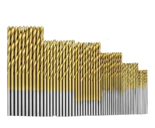 HSS-Gewindebohrer, Spiralbohrer aus Schnellarbeitsstahl mit Titanbeschichtung, gerader Schaft(60pcs) von EYRMQWJPC