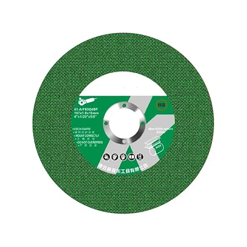 Kreisförmiges Präzisionsschneidewerkzeug 1 Stück Winkelschleifer Typ 100, 107, Doppelmasche, ultradünn, Metall, Edelstahl, Harz, gelb, 107 x 1,2 x 16(Green) von EYRMQWJPC