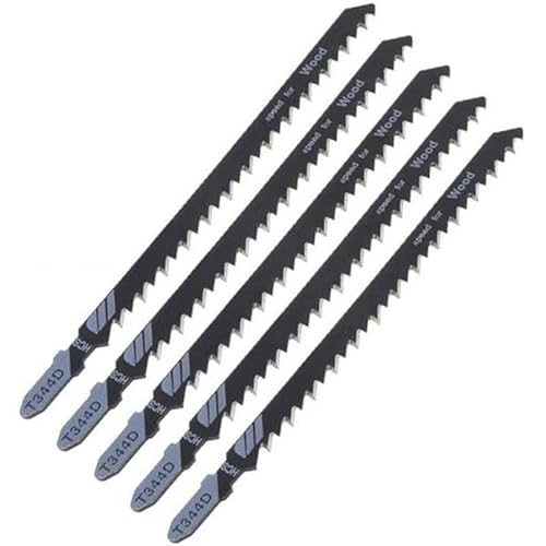 Schieben Säge. 5 Stück 6T Stichsägeblatt Schneidwerkzeug Schnelles gerades Schneiden von Holzplatten Extra lang T344D TOP 152mm Holzbearbeitungswerkzeug von EYRMQWJPC