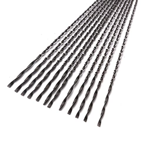 Schieben Säge. 50 Stück 130 mm ScroII-Sägeblätter mit Spiralzähnen, Feinschnitt-ScroII-Sägeblätter 2#/3#/7#/8# for das Schneiden von Holz, Metall und Kunststoff(Diameter 0.75mm) von EYRMQWJPC
