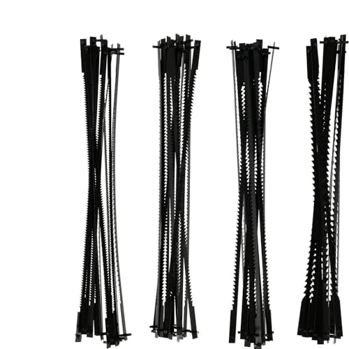 Schieben Säge. SK5 ScroII Sägeblatt-Set, 12,7 cm Pin-End-ScroII-Sägeblätter, Kohlenstoffstahl-Käppchen, Sägeblatt-Vorrichtung, Holzbearbeitungswerkzeug for Schneiden von EYRMQWJPC