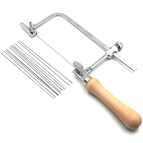 Schieben Säge. Sägerahmen-Handwerkzeuge, professioneller verstellbarer Sägebogen, Holzgriff for Schmuck, Juwelier-Sägerahmen, 1 Set von EYRMQWJPC
