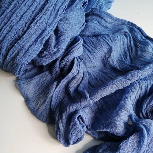 Tüll-Tischdekoration Semi-Sheer Personalisieren Retro Boho Esszimmer Vintage Hochzeit Decor Abendessen Tischdecke(Lake Blue,90x180cm) von EYRMQWJPC