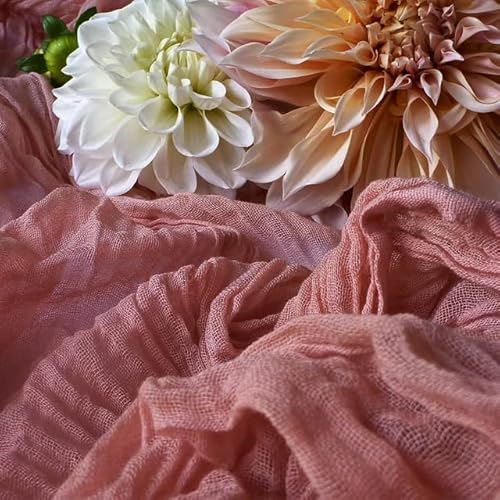 Tüll-Tischdekoration Semi-Sheer Personalisieren Retro Boho Esszimmer Vintage Hochzeit Decor Abendessen Tischdecke(Rouge,90x180cm) von EYRMQWJPC