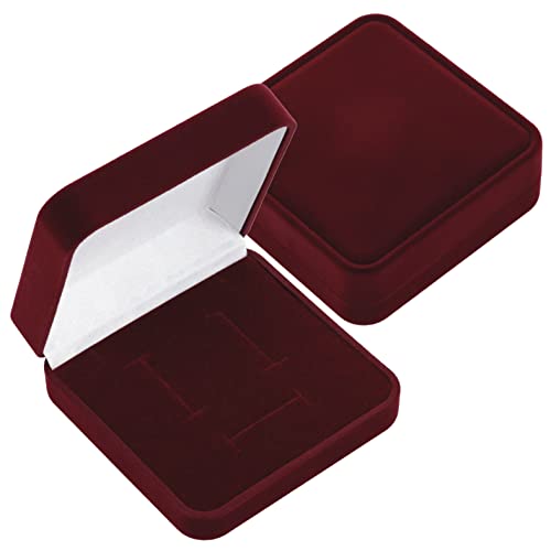 EYS JEWELRY Schmuck-Etui für Ring Ohrringe Kette Anhänger Samt bordeaux-rot Ring-Box Ohrhänger Schachtel Halskette Schatulle Geschenk-Verpackung von EYS JEWELRY