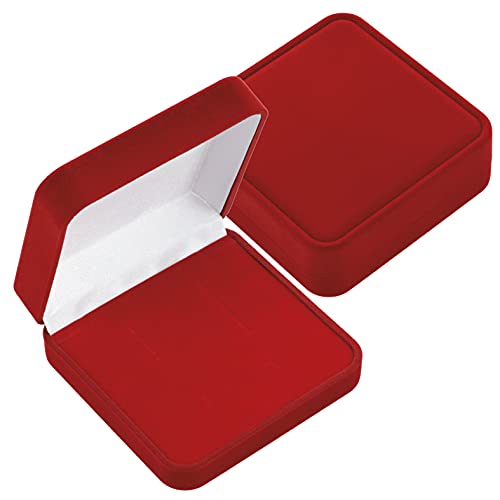 EYS JEWELRY Schmuck-Etui für Ring Ohrringe Kette Anhänger Samt rot Ring-Box Ohrhänger Schachtel Halskette Schatulle Geschenk-Verpackung von EYS JEWELRY