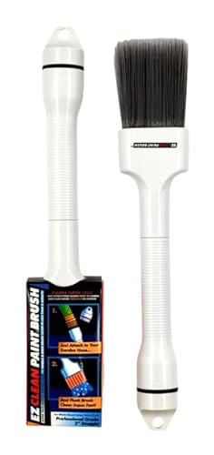 EZ Clean Paint Brush (5,1 cm gerade), Profi-Pinsel, Gartenschlauchaufsatz, Latex-, Acryl- und Ölfarben, Flecken, Innen- und Außenbereich, Heimwerker von EZ Clean Paint Brush