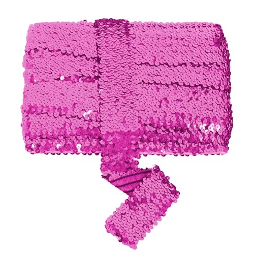 Elastischer Paillettenbesatz, 4,8 cm, 5 Reihen, flaches Glitzer-Paillettenband, glitzernder Stoff, metallischer Stretch-Paillettenstreifen, DIY, Nähen, Verzierung, 11 Meter, Hot Pink Elastischer Paillettenbesatz, 4,8 cm, 5 Reihen, flaches Glitzer-Paillettenband, glitzernder Stoff, metallischer Stretch-Paillettenstreifen, DIY, Nähen, Verzierung, 11 Meter, Hot Pink von EZ Trims