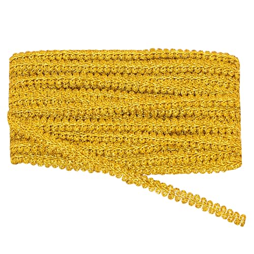 Gimp Braid Trim, 27 Yards Gold und Silber Metallic Edge Woven Trim Vorhang Schonbezug Kostüm Dekoration Nähen DIY Handwerk, Stil 1 Gimp Braid Trim, 27 Yards Gold und Silber Metallic Edge Woven Trim Vorhang Schonbezug Kostüm Dekoration Nähen DIY Handwerk, Stil 1 von EZ Trims