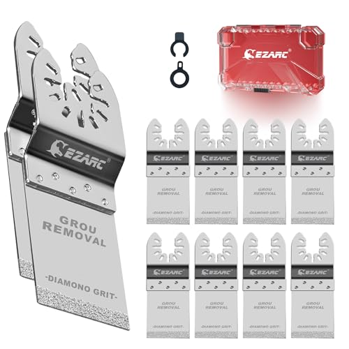 EZARC 10tlg Diamant Multitool Sägeblätter für Mörtel Zubehör Multifunktionswerkzeug Oszillierende Klingen 10pcs Universell von EZARC