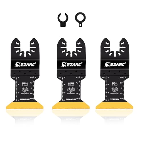 EZARC 3 tlg Multitool Sägeblätter Titan Oszillierende Sägeblätter zum Schneiden von Metall, Holznägeln, Schrauben Universal Schnellwechsel Oszillierendes Zubehör Multifunktionswerkzeug EZARC 3 tlg Multitool Sägeblätter Titan Oszillierende Sägeblätter zum Schneiden von Metall, Holznägeln, Schrauben Universal Schnellwechsel Oszillierendes Zubehör Multifunktionswerkzeug von EZARC