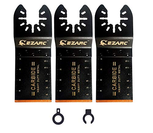 EZARC Carbide Zahnklinge Oszillierende Sägeblätter 3-tlg, Multitool Oszillierwerkzeug-Zubehör Ideal für Schneiden von Metall, Stahlnägel, Bolzen, Schrauben EZARC Carbide Zahnklinge Oszillierende Sägeblätter 3-tlg, Multitool Oszillierwerkzeug-Zubehör Ideal für Schneiden von Metall, Stahlnägel, Bolzen, Schrauben von EZARC