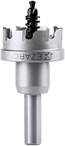 EZARC Lochsäge Hartmetall-Bohrer, leistungsfähiger Lochöffner ideal für Löchern in Edelstahl und Metall (45mm) von EZARC