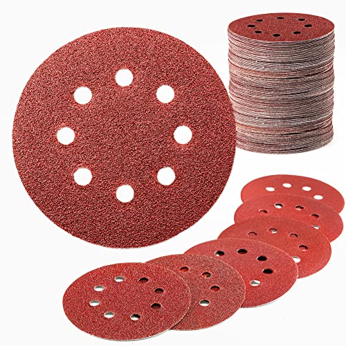 EZARC Schleifpapier Ø125mm, 115 Stück, Klett Schleifscheiben Körnung 40/60/80/120/180/240/320/400/600, Schleifblätter 8 Loch Rund für Exzenterschleifer EZARC Schleifpapier Ø125mm, 115 Stück, Klett Schleifscheiben Körnung 40/60/80/120/180/240/320/400/600, Schleifblätter 8 Loch Rund für Exzenterschleifer von EZARC