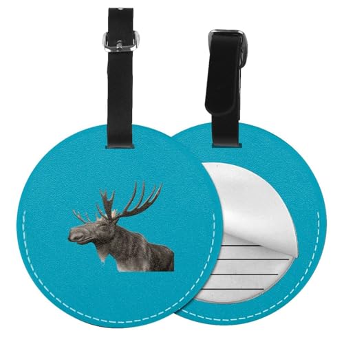 Bedruckte Gepäckanhänger, rund, Leder, Reisekoffer-Etiketten mit Privatsphäre, Name, Adresskarte, 1/2 Stück Bedruckte Gepäckanhänger, rund, Leder, Reisekoffer-Etiketten mit Privatsphäre, Name, Adresskarte, 1/2 Stück von EZDLOWVBA