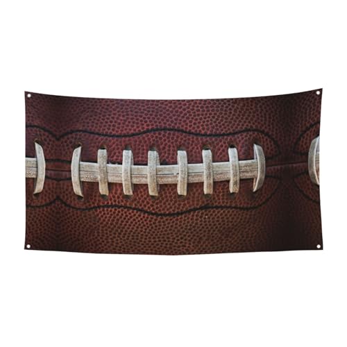EZDLOWVBA American Football-Flagge mit Schnürsenkeln, 4 Ösen, Ösen an jeder Ecke, Polyester-Banner, lustige Flaggen, 90 x 180 cm von EZDLOWVBA